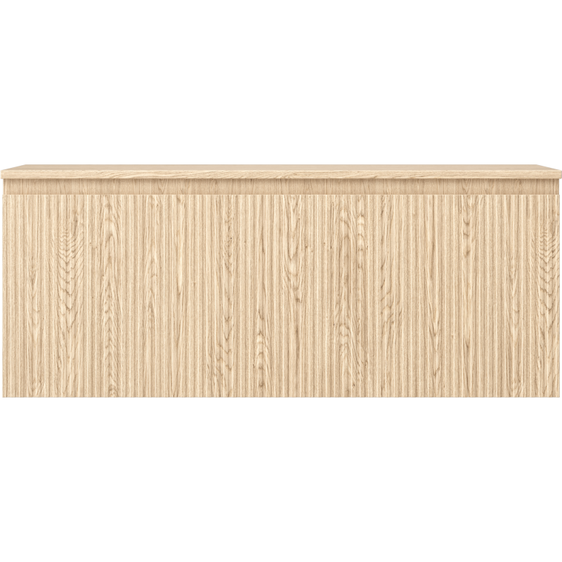 Mexen Rivel шкаф за баня под мивка 120 см с плот, 1 чекмедже, оребрен, дъб