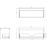 Mexen Rivel шкаф за баня 120 см с плот, 1 чекмедже, релефен, дъб - 91A20-12047-1-BFC81