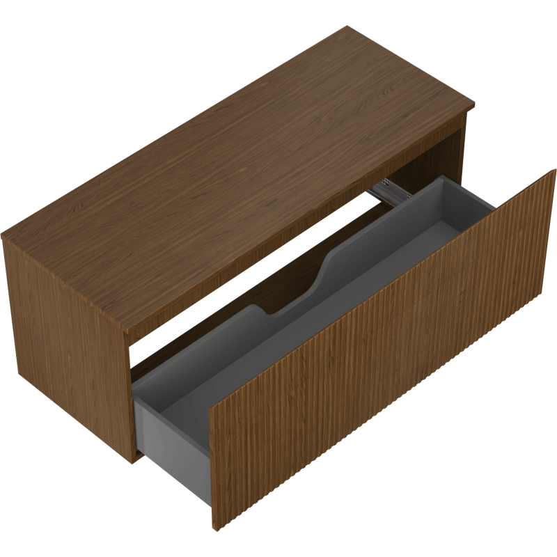 Mexen Rivel баня шкаф под мивка 120 см с плот, 1 чекмедже, орехова структура - 91A20-12047-1-BFC86