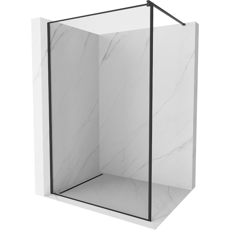 Mexen Kioto стена за душ Walk-in 60 x 200 см, черен модел 8 мм, черна - 800-060-101-70-70