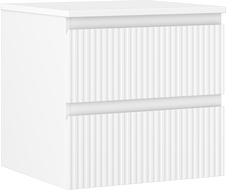 Mexen Rivel шкаф за баня 50 см с плот, 2 чекмеджета, рифован, бял мат - 91A20-05047-2-BFFC01