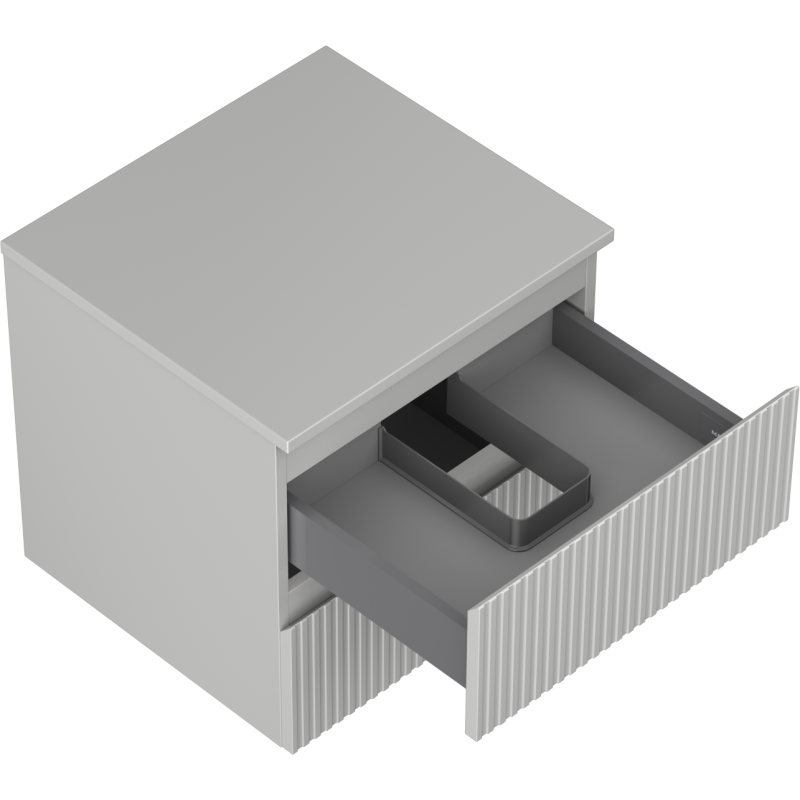 Mexen Rivel баня долен шкаф 50 см с плот, 2 чекмеджета, релефен, сив мат - 91A20-05047-2-BFFC62