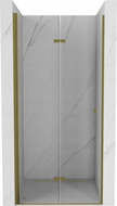Mexen Lima сгъваеми душ врати 80 cm, прозрачни, златни - 856-080-000-50-00