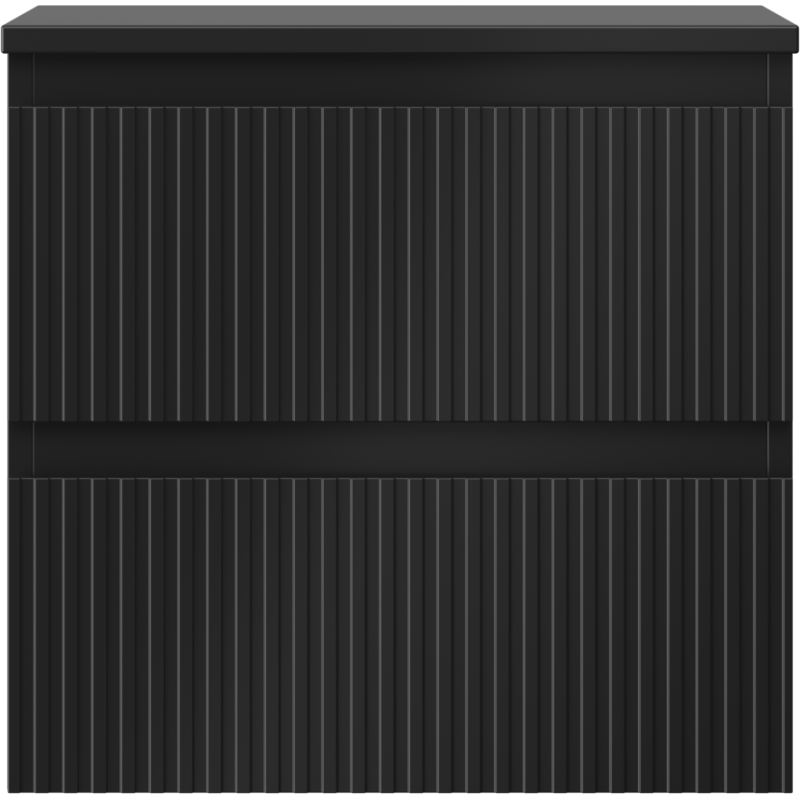 Mexen Rivel шкаф за баня с плот, 50 см, 2 чекмеджета, с релефна повърхност, черен мат - 91A20-05047-2-BFFC71