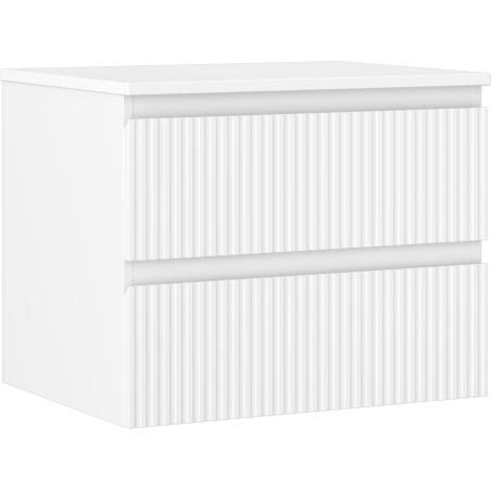 Mexen Rivel шкафче за баня под умивалник 60 см с плот, 2 чекмеджета, оребрено,