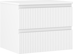 Mexen Rivel шкафче за баня под умивалник 60 см с плот, 2 чекмеджета, оребрено,