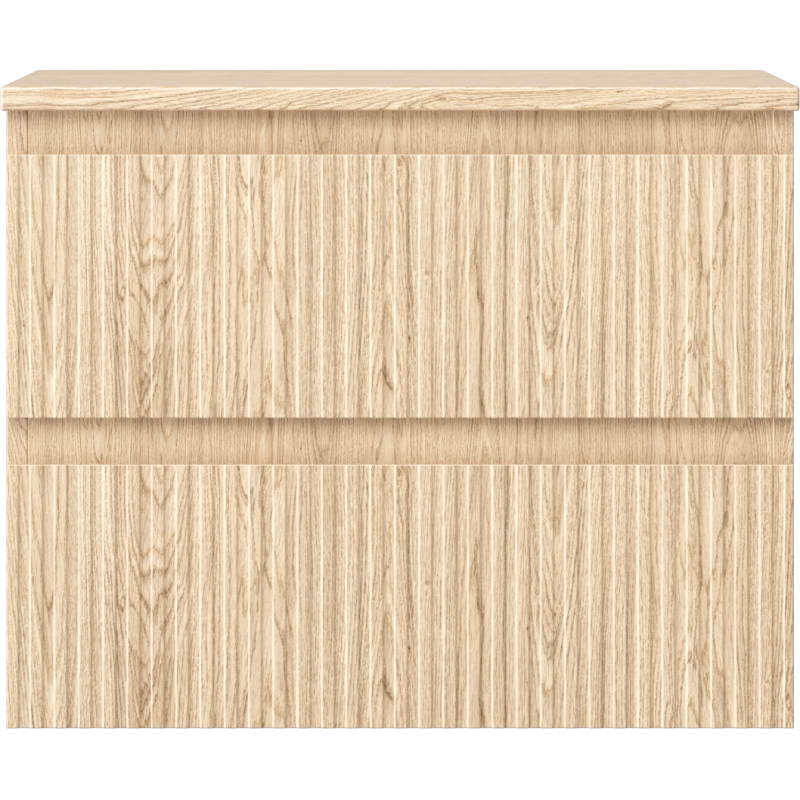 Mexen Rivel шкаф за баня под мивка 60 cm с плот, 2 чекмеджета, рифеловано, дъб - 91A20-06047-2-BFFC81