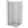 Mexen Lima сгъваем душ 80 x 80 см, прозрачен, златист - 856-080-080-50-00