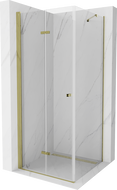 Mexen Lima сгъваема душ кабина 80 x 80 см, прозрачна, златна - 856-080-080-50-00