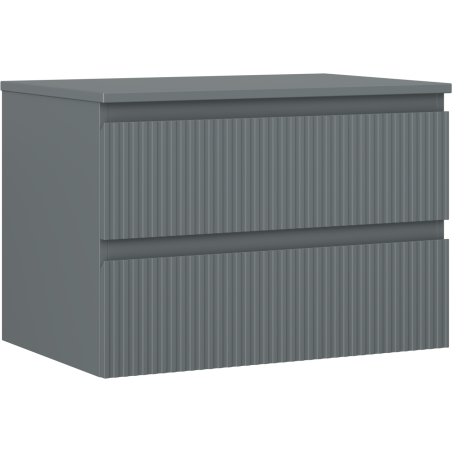 Mexen Rivel шкаф за баня под мивка 70 см с плот, 2 чекмеджета, релефен, графит мат - 91A20-07047-2-BFFC66