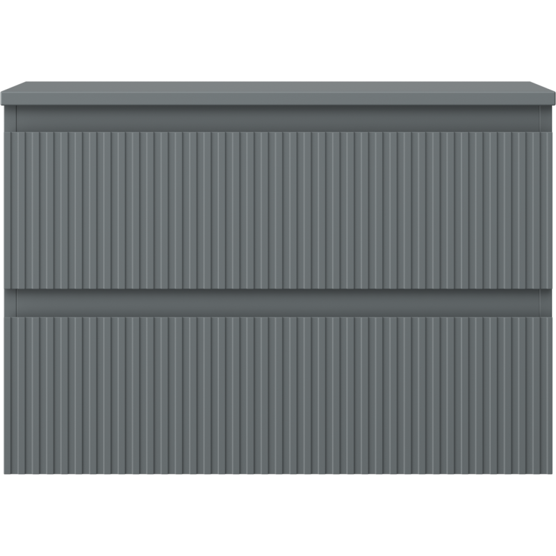 Mexen Rivel шкаф за баня под мивка 70 см с плот, 2 чекмеджета, релефен, графит мат - 91A20-07047-2-BFFC66