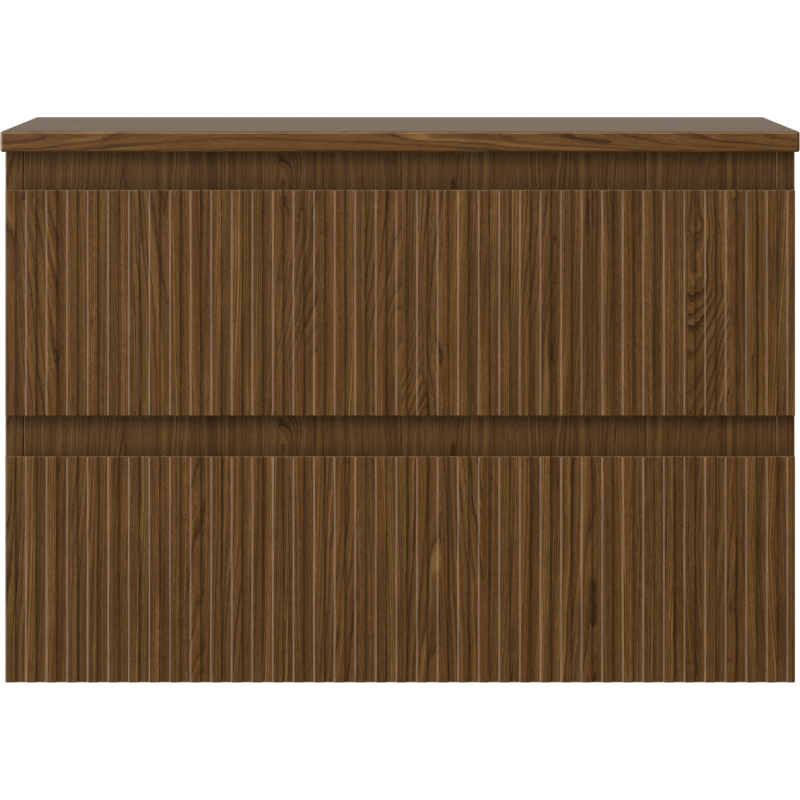 Mexen Rivel баня шкаф за умивалник 70 см с плот, 2 чекмеджета, рифел, орех - 91A20-07047-2-BFFC86