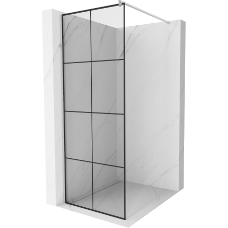 Mexen Kioto душ панел Walk-in 70 x 200 см, черна решетка 8 мм, хром - 800-070-101-01-77