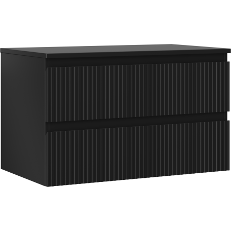 Mexen Rivel шкаф за баня за под мивка 80 см с плот, 2 чекмеджета, оребрен ,