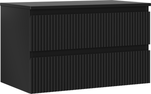 Mexen Rivel шкаф за баня за под мивка 80 см с плот, 2 чекмеджета, оребрен ,