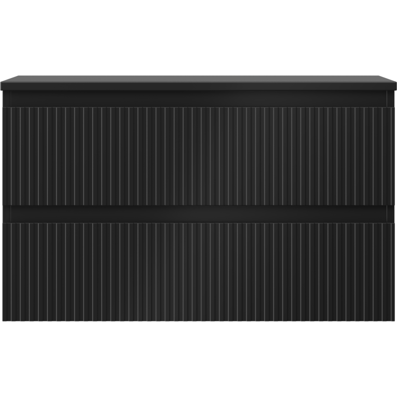 Mexen Rivel шкаф за баня за под мивка 80 см с плот, 2 чекмеджета, оребрен ,