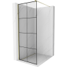 Mexen Kioto стена за душ Walk-in 90 x 200 см, черен дизайн 8 мм, златен - 800-090-101-50-77