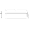 Mexen Rivel шкаф за баня под мивка 90 cm с плот, 2 чекмеджета, оребрена, сива мат - 91A20-09047-2-BFFC62