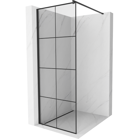 Mexen Kioto душова стена Walk-in 80 x 200 см, черен дизайн 8 мм, черна - 800-080-101-70-77