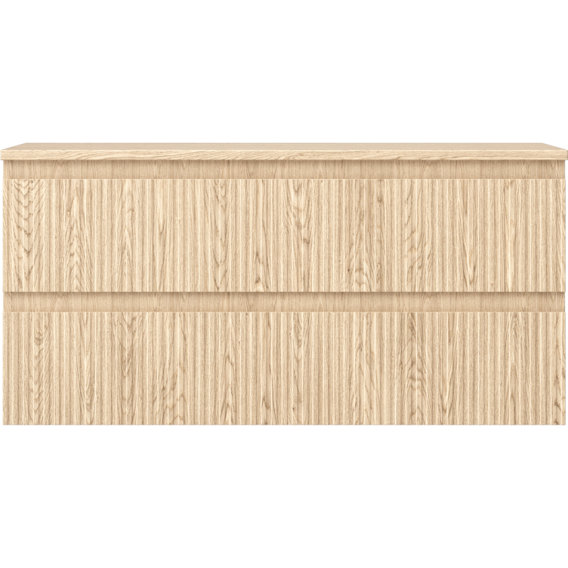 Mexen Rivel баня шкаф за мивка 100 см с плот, 2 чекмеджета, с канали, дъб - 91A20-10047-2-BFFC81