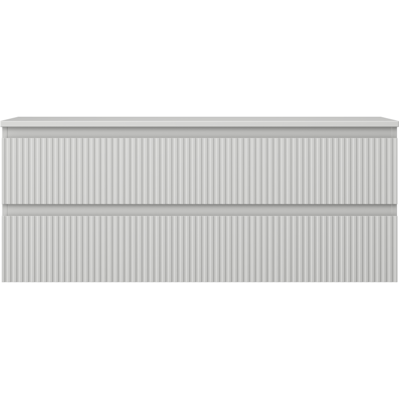 Mexen Rivel баня шкаф под мивка 120 см с плот, 2 чекмеджета, набраздена, сива мат - 91A20-12047-2-BFFC62