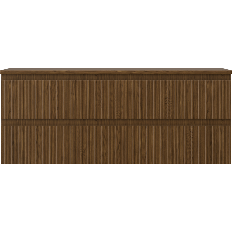 Mexen Rivel баня шкаф под мивка 120 см с плот, 2 чекмеджета, набразден, орех - 91A20-12047-2-BFFC86