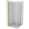 Mexen Lima Duo душ кабина сгъваема 80 x 80 см, прозрачна, златна - 856-080-080-50-00-02