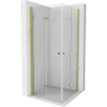 Mexen Lima Duo сгъваема душ кабина 80 x 80 см, прозрачна, златна - 856-080-080-50-00-02