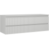 Mexen Rivel шкаф за баня 140 см с плот, 2 чекмеджета, оформен, сив мат - 91A20-14047-2-BFFC62