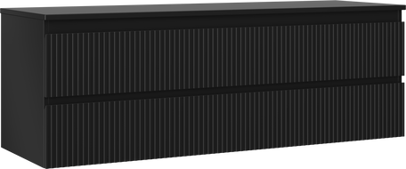 Mexen Rivel шкаф за баня с умивалник 140 см с плот, 2 чекмеджета, оребрен,