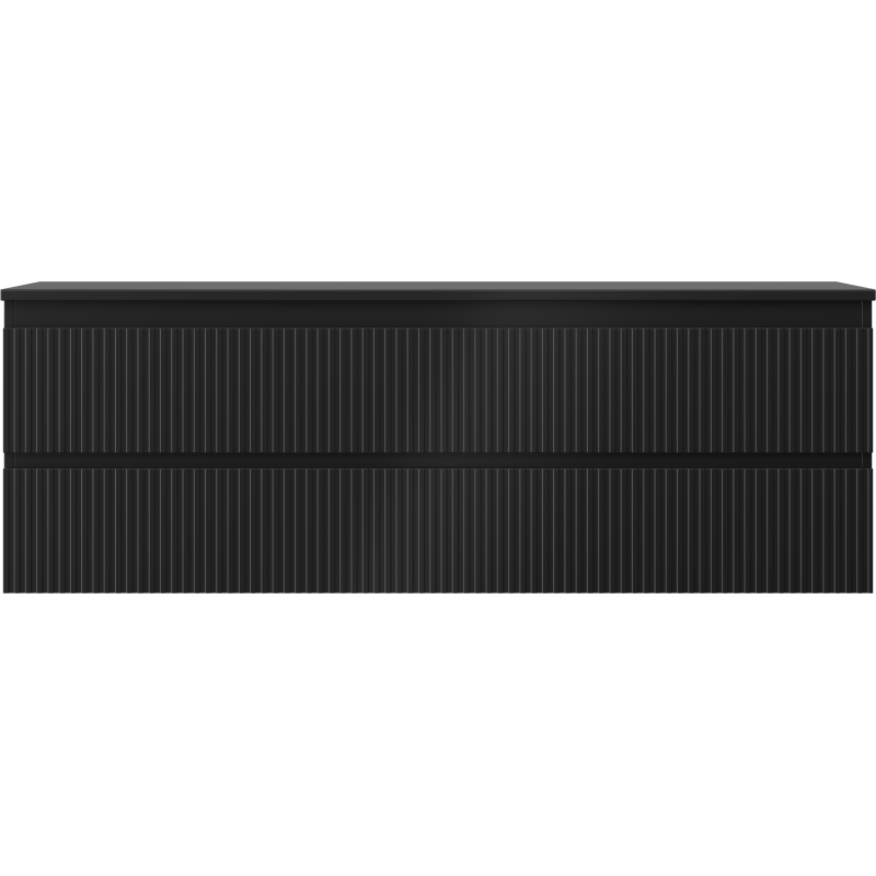 Mexen Rivel шкаф за баня с умивалник 140 см с плот, 2 чекмеджета, оребрен,