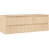 Mexen Rivel баня шкаф под мивка 140 см с плот, 2 чекмеджета, набраздена, дъб - 91A20-14047-2-BFFC81