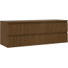 Mexen Rivel баня шкаф под мивка 140 см с плот, 2 чекмеджета, оребрена, орех - 91A20-14047-2-BFFC86