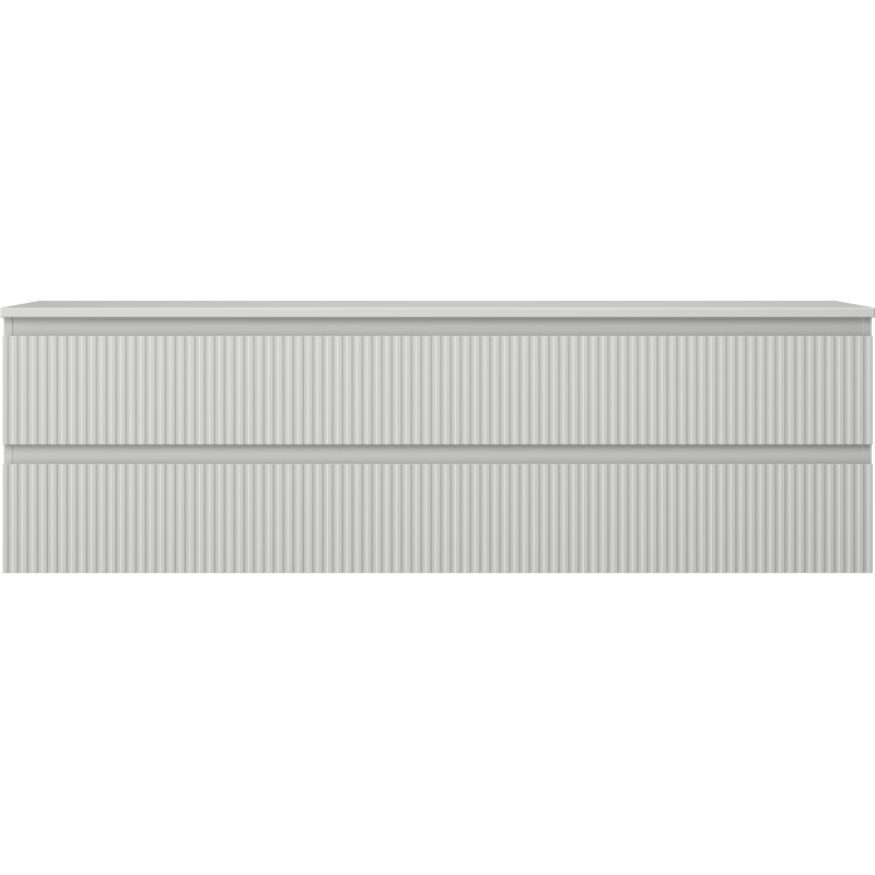 Mexen Rivel баня шкаф под мивка 160 см с плот, 2 чекмеджета, оребрена, сива мат - 91A20-16047-2-BFFC62