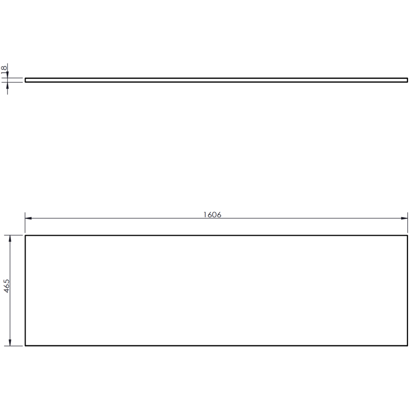 Mexen Rivel шкафче за баня под мивка 160 см с плот, 2 чекмеджета, оребрено,