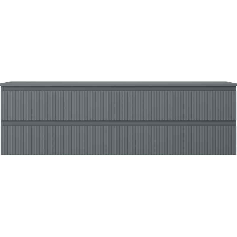 Mexen Rivel шкафче за баня под мивка 160 см с плот, 2 чекмеджета, оребрено,