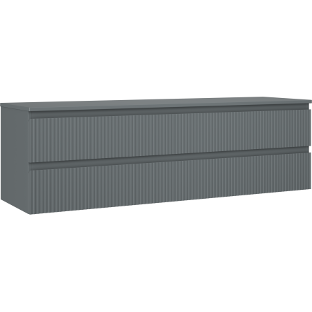 Mexen Rivel шкафче за баня под мивка 160 см с плот, 2 чекмеджета, оребрено,