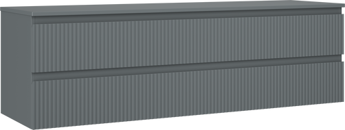 Mexen Rivel шкафче за баня под мивка 160 см с плот, 2 чекмеджета, оребрено,