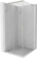 Mexen Rox L плъзгаща се душ кабина 100 x 100 см, прозрачна, четкан никел - 8C2L-100-100-97-00