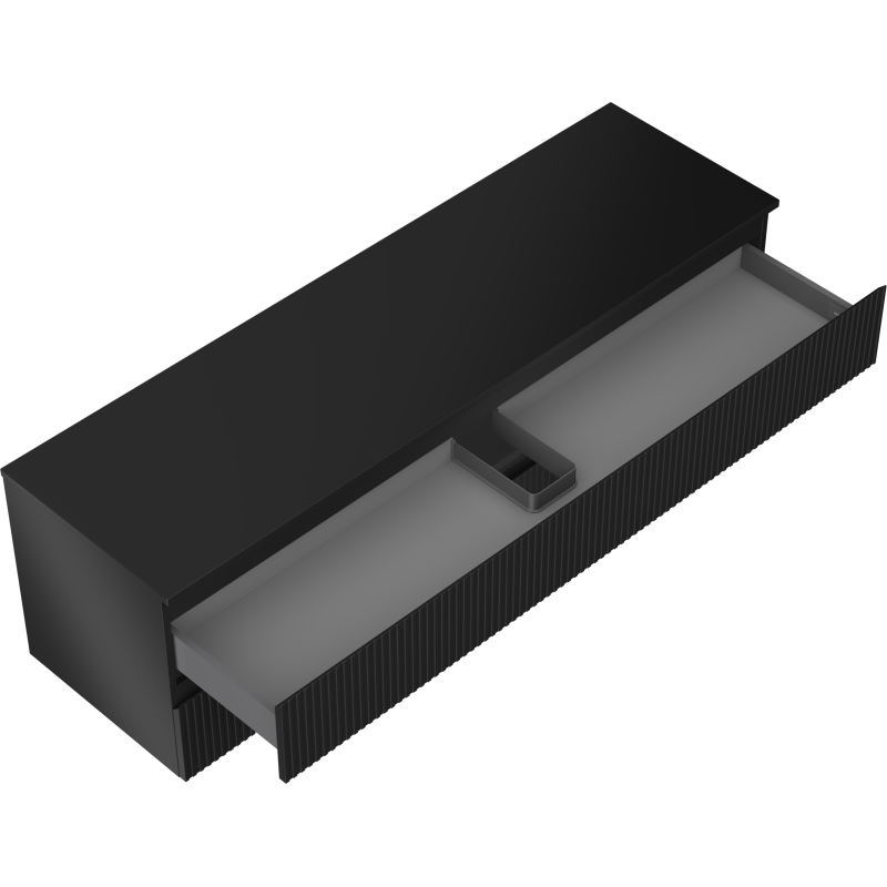 Mexen Rivel шкафче за мивка за баня 160 см с плот, 2 чекмеджета, рифеловано,