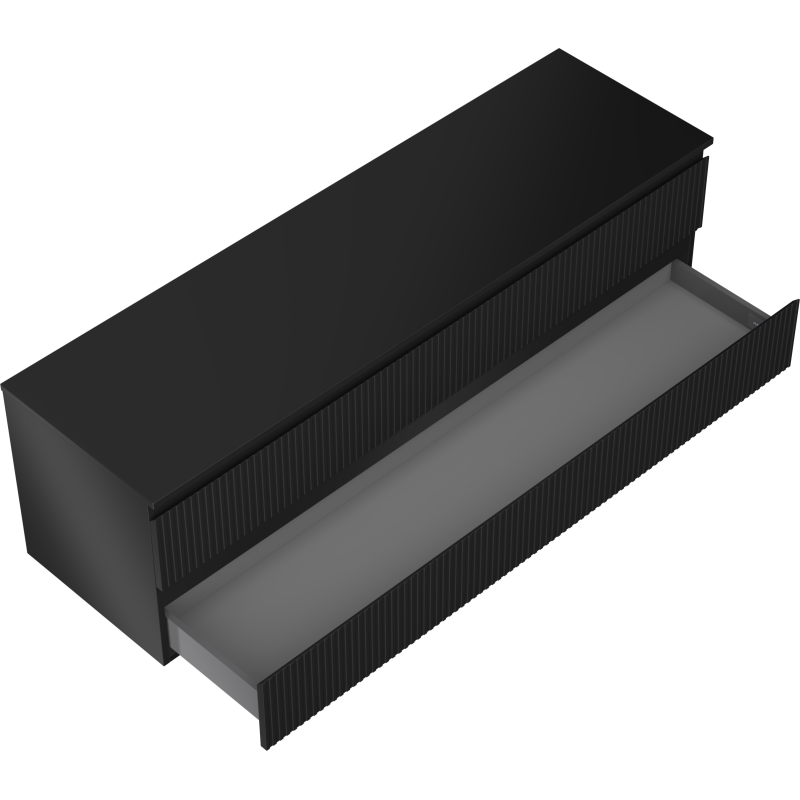 Mexen Rivel шкафче за мивка за баня 160 см с плот, 2 чекмеджета, рифеловано,