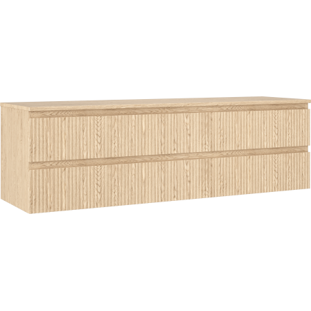 Mexen Rivel шкаф за баня 160 cm с плот, 2 чекмеджета, набразден, дъб - 91A20-16047-2-BFFC81