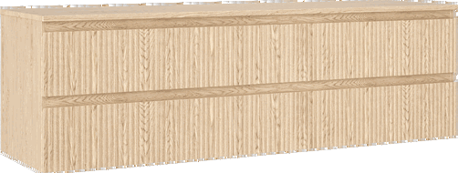 Mexen Rivel шкаф за баня 160 cm с плот, 2 чекмеджета, набразден, дъб - 91A20-16047-2-BFFC81