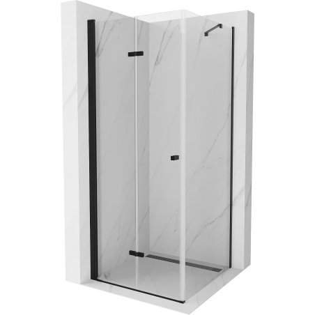 Mexen Lima сгъваема душ кабина 80 x 80 см, прозрачна, черна - 856-080-080-70-00