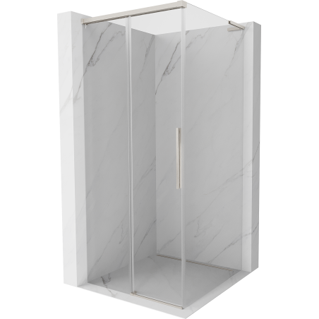 Mexen Rox L плъзгаща се душ кабина 120 x 120 cm, прозрачна, матиран никел - 8C2L-120-120-97-00