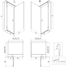 Mexen Mist H T лява отваряема душ кабина 120 x 70 см, прозрачна, хром – 8A5T-120-070-01-00-L