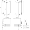 Mexen Mist H T ъглов душ кабина сгъваема лява 100 x 85 см, прозрачна, хромирана - 8A5T-100-085-01-00-L