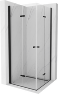 Mexen Lima Duo сгъваем душ кабина 80 x 80 см, прозрачна, черна - 856-080-080-70-00-02