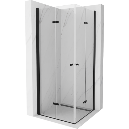 Mexen Lima Duo душ кабина сгъваема 90 x 90 см, прозрачна, черна - 856-090-090-70-00-02