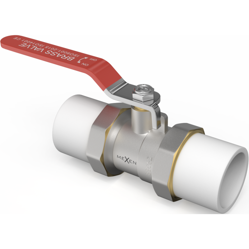 Mexen PPR сферичен клапан с връзки PP заварен за тръби PPR 25 x 25 - W97350-25-00